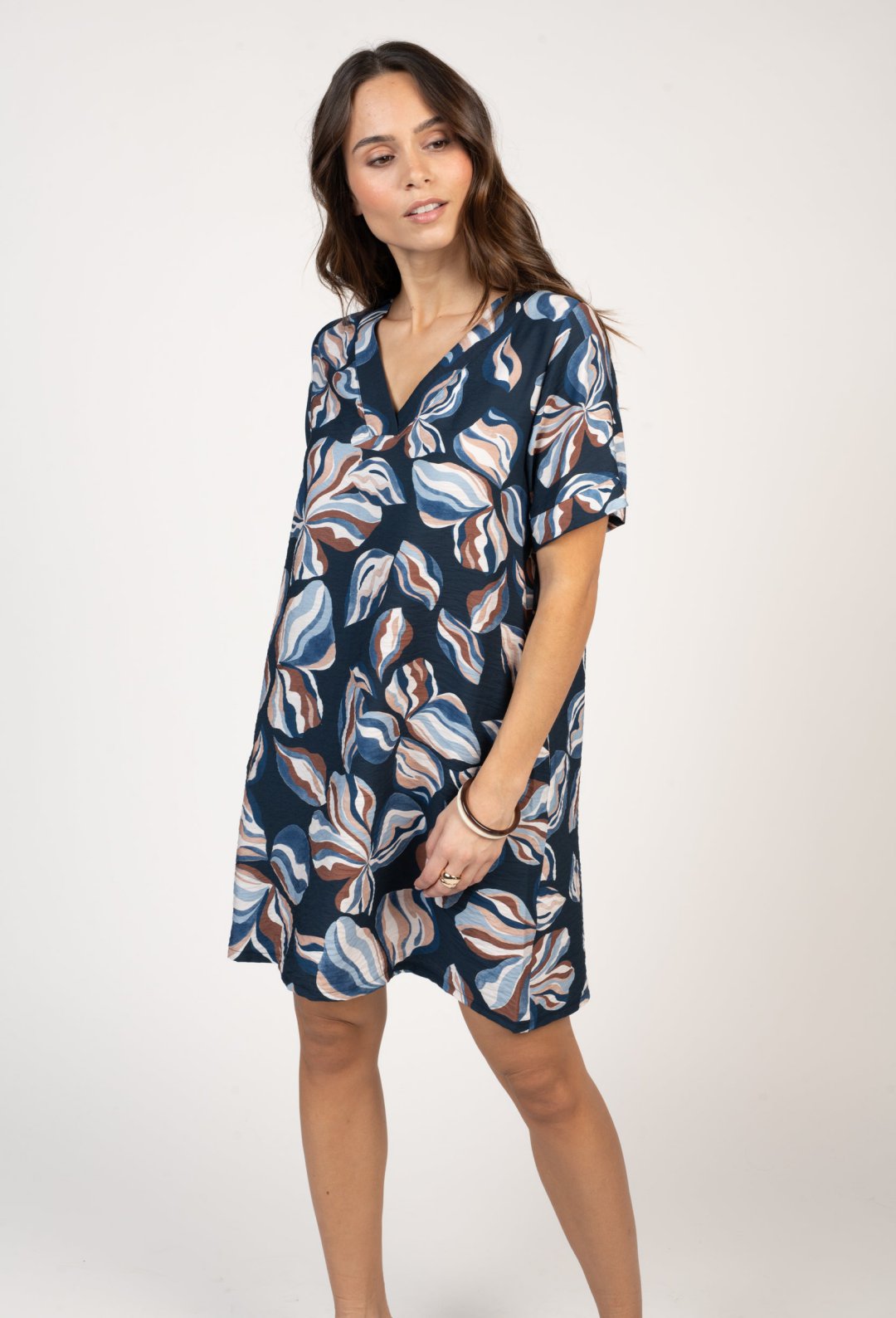 Robe courte fluide à l'imprimé R4238